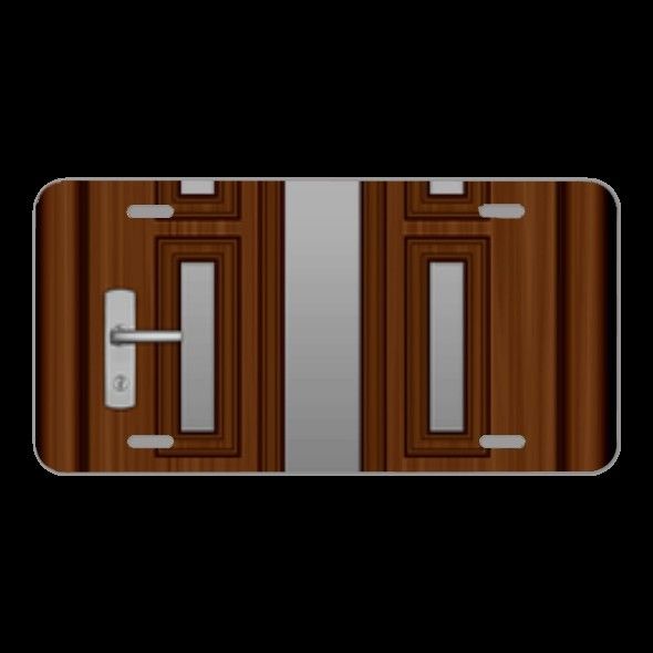 License Plate Novelty Car Front The Door Wood Castle Flowers