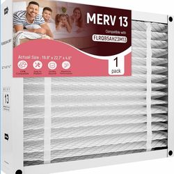 FLRQB5AH23M13 Replacement Filter Compatible with Trane QuikBox FLRQB5AH23M13,MERV 13 HVAC Air Filters for Furnace AC, Foldable Design,22.7"x20"x4.7",1