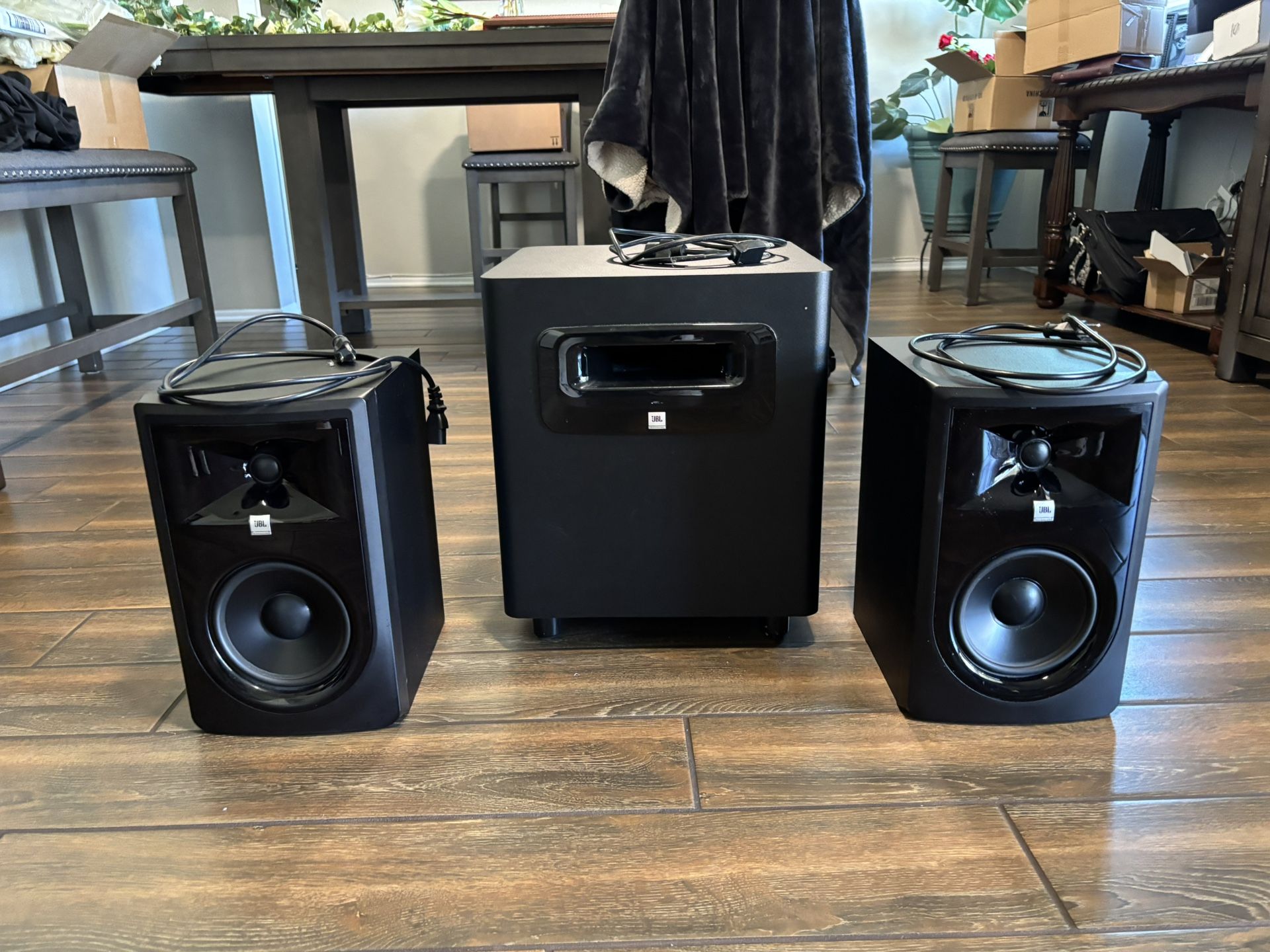 JBL Studio Monitors and Subwoofer