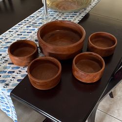 Teak Thai Salad Bowl Set