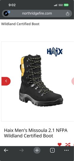 Missoula wild land fire boots