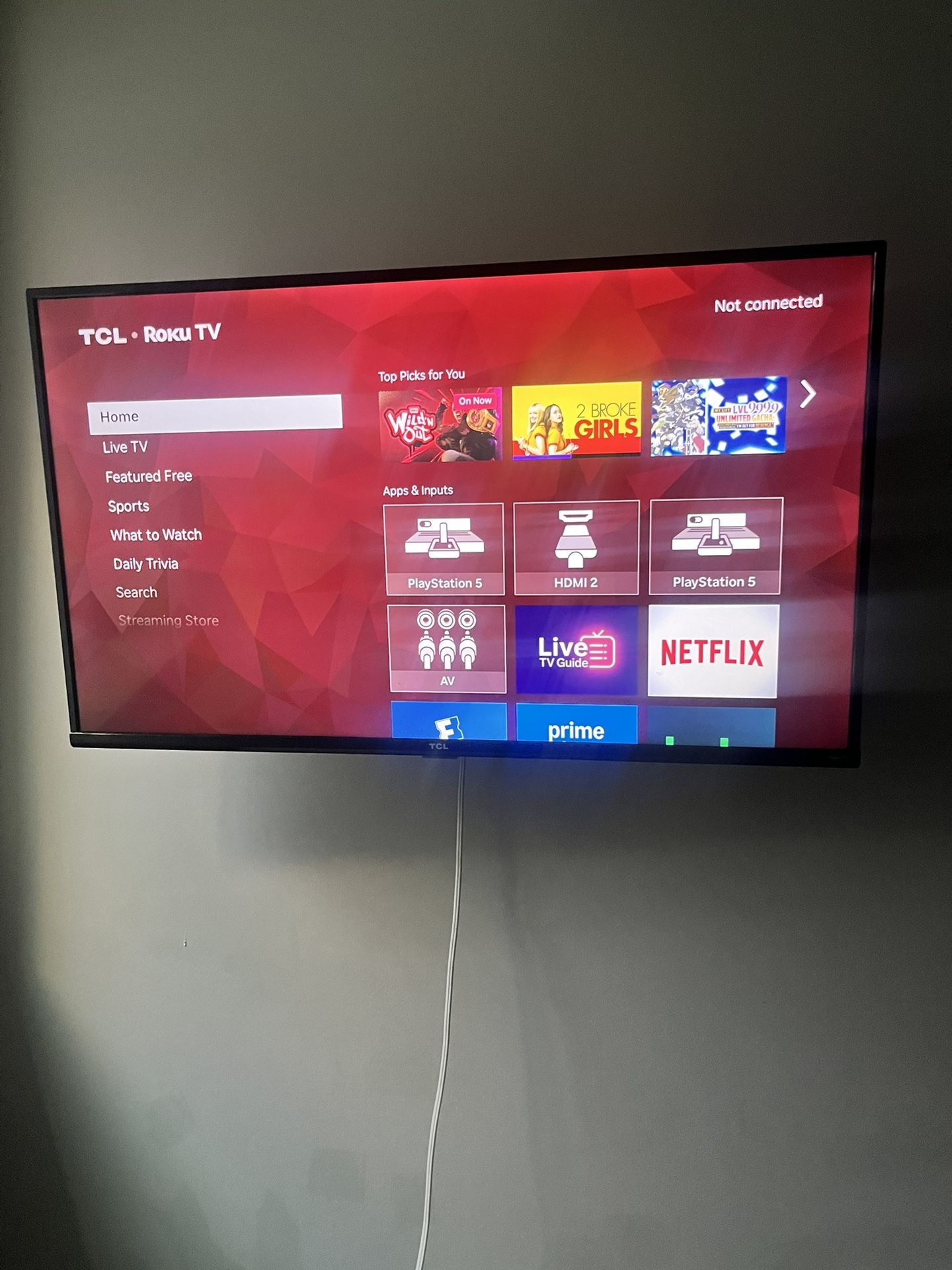 65” TCL Smart Tv
