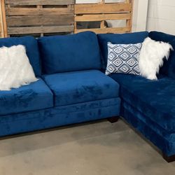Blue Velvet Sectional