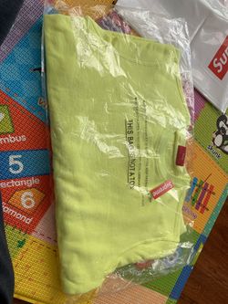 Supreme Rib Stripe Crewneck Bright Yellow