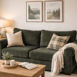 Deep Green Cozy Sofa 🛋️  – delivery  🚚