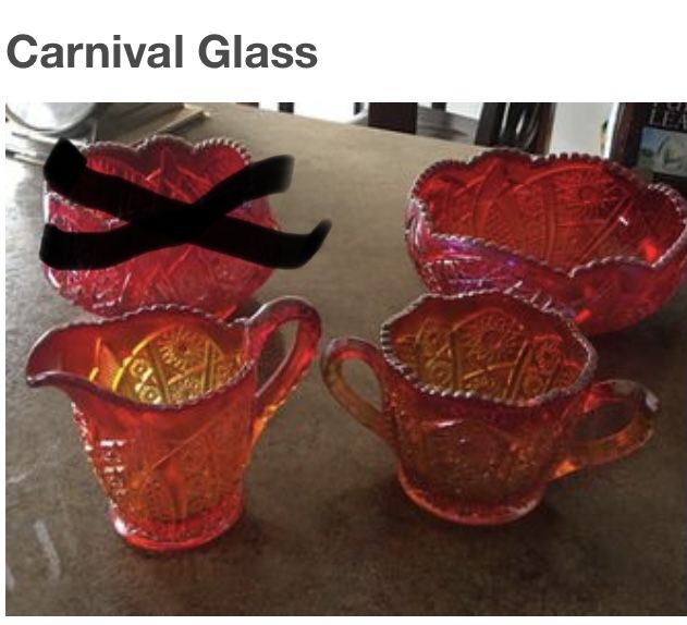 red carnival glass