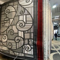 8x10 Area Rugs Carpet Rugs Modern Design Thick Colors Gray White