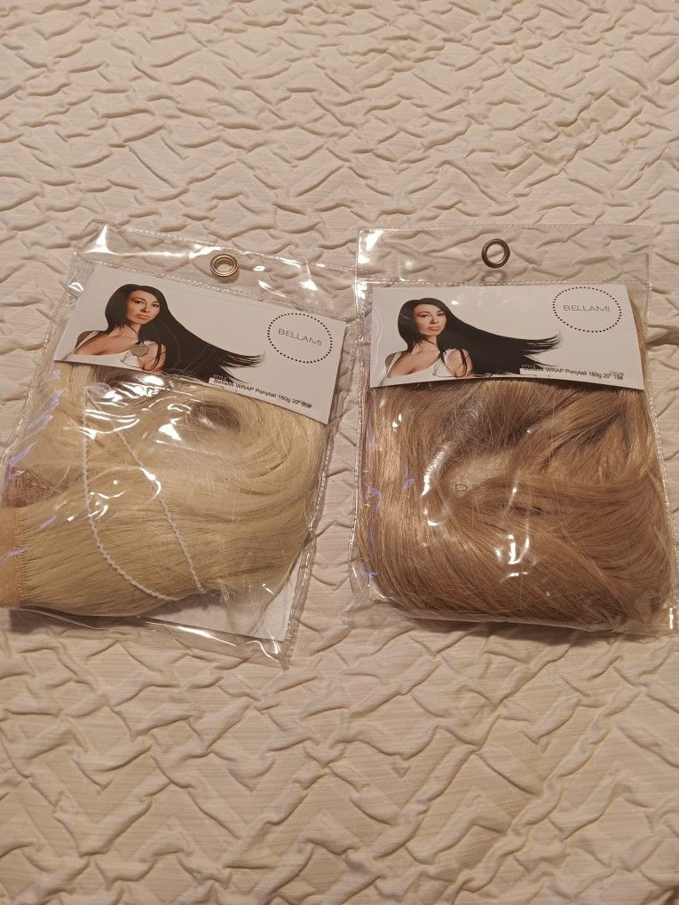 Bellami Pony Tails Extenszions And Clip Over Head