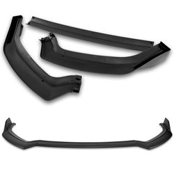 For 2021-2023 Ford Mustang Mach-E GT Matt Black Front Bumper Body Spoiler Lip -(2-PU-334
