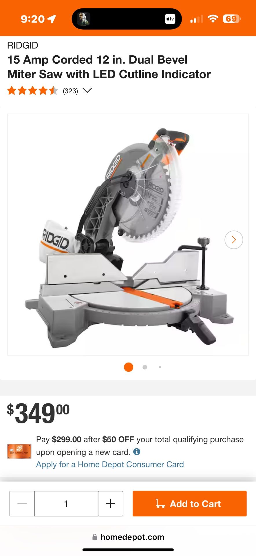 RIDGID 12” Miter Saw