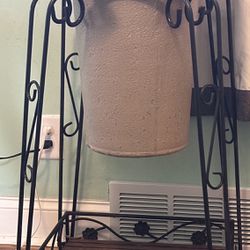 Wrought Iron 1970s Vintage Plant Stand 