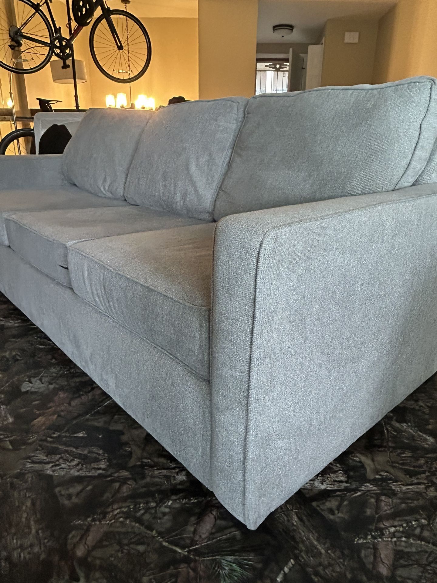 Living Spaces - Light Grey couch (3 Seat)