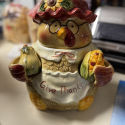 Thanks Giving Turkey Cookie Jar,