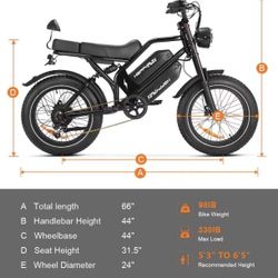 HappyRun G70 2000W Dual Battery Fast Electric Cargo Bike