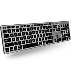 Macally Backlit Bluetooth Keyboard for Mac - Compatible Apple Keyboard Wireless - Multi-Device for MacBook Pro/Air, iMac, iMac Pro, Mac Mini/@J13-683