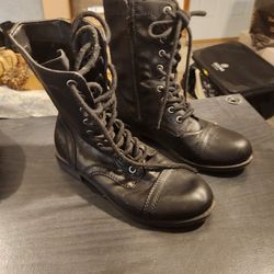 Zip Up Combat Boots