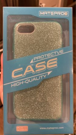 IPhone 7 case, teal blue, Tiffany blue glitter BRAND NEW