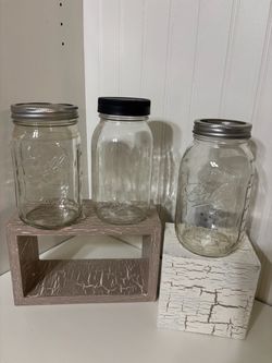 3 - 3 cup Mason Jars