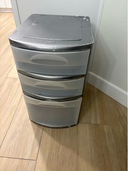 Three drawer Plastic storage comtainer