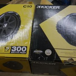 2 Kicker Comp Series 10" 4 Ohm Car Audio Subwoofer/ 300W Peak 150W RMS | 43C104
