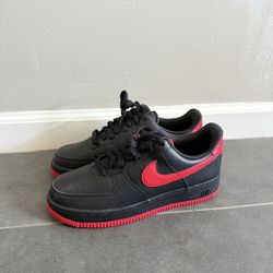 Nike Air Force 1s (Black/Red) Men’s Size 8