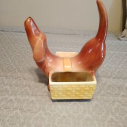 Nice 1(contact info removed)s Wiener Dog Planter Great For Suckulences I Was Told It Was A Man's Valet