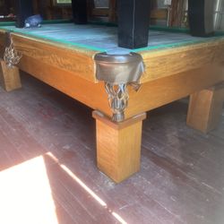 Solid wood used pool table.