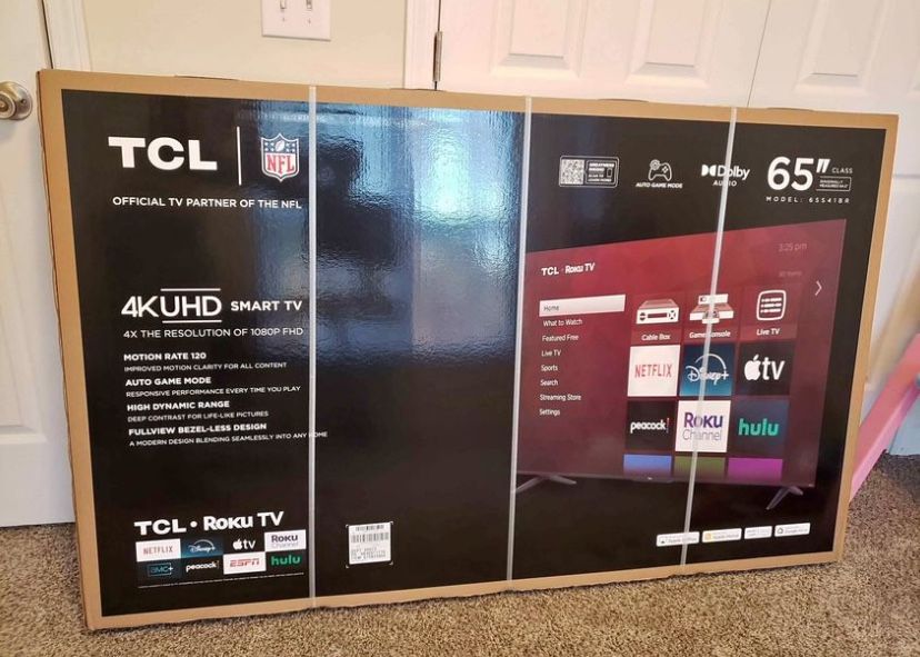 65” TCL Roku Smart TV 4K