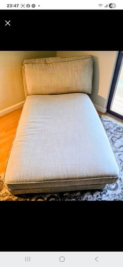 Linen Type Chaise Lounge Chair