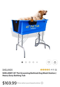 Pet Grooming Dog Wash Tub + Table + Dryer