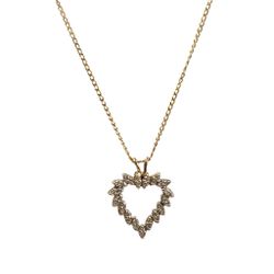 Necklace Solid Yellow Gold 14k. Heart