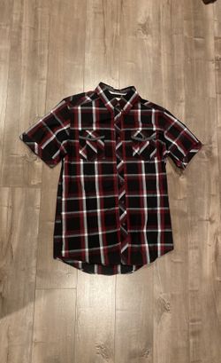 Coastal Mens Plaid Short Sleeve Button Up