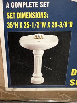 Brand New Pedestal Sink