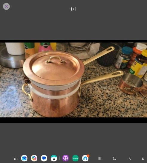 Copper Bane Marie Pot