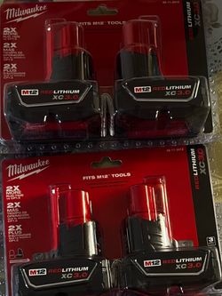 Milwaukee M12 RedLithium XC3.0 Battery 2-Pack (x2)