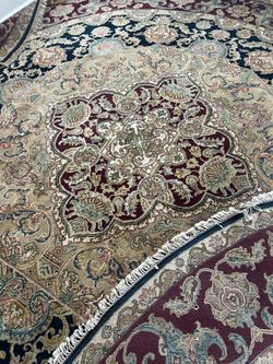 12x12 feet round handmade rug