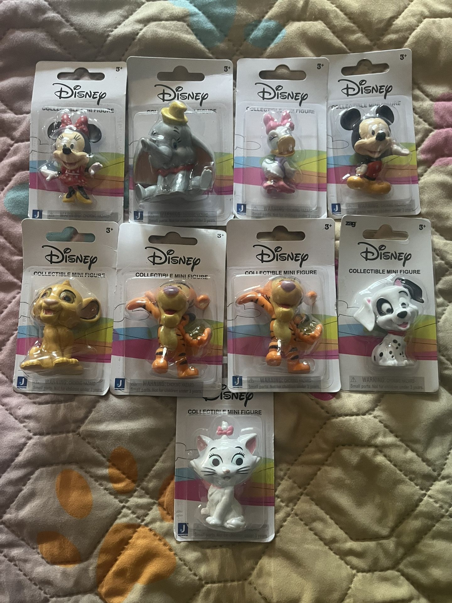 DISNEY Collectible Mini Figures Mini Mickey Pluto Lot of ALL 10! Acrylic Toy 3B7