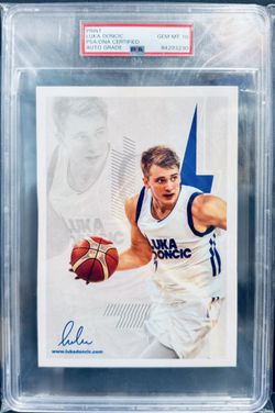 Luka Doncic Rookie Signed Print PSA Authentication Auto Grade 10 Gem Mint!