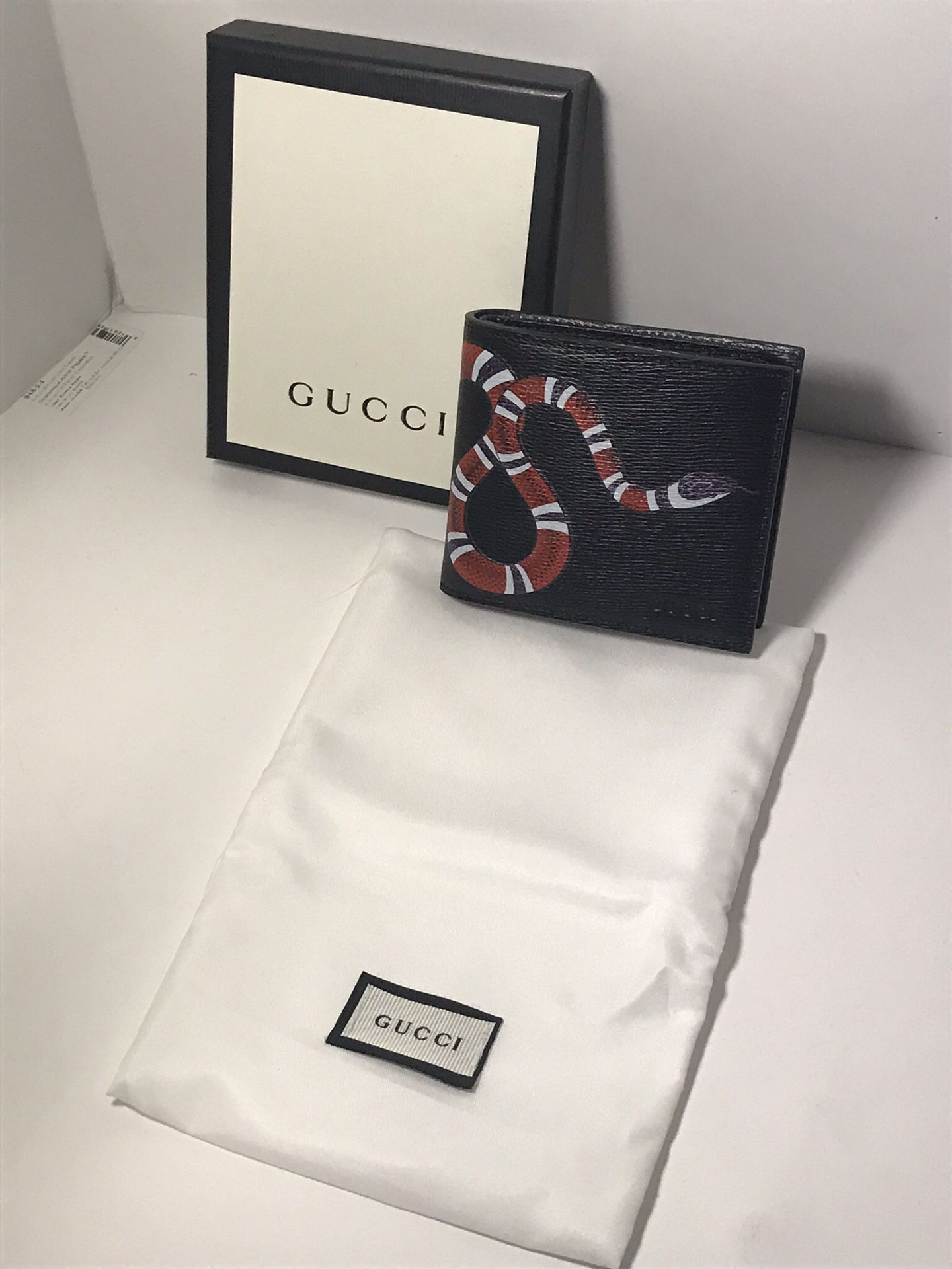 Gucci Black Leather Snake Wallet!