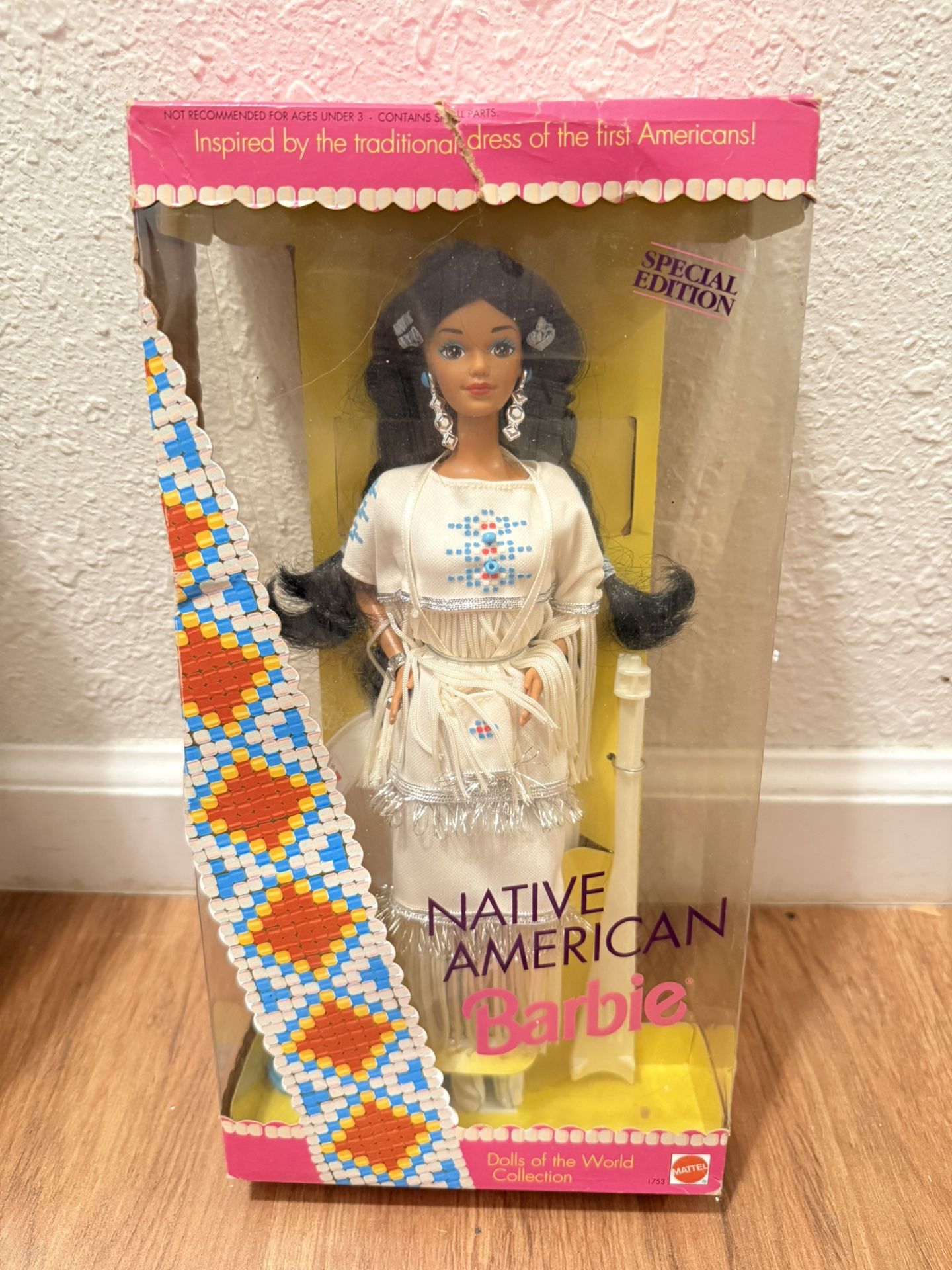 1992 Native American Barbie doll from the Dolls of the World collection.