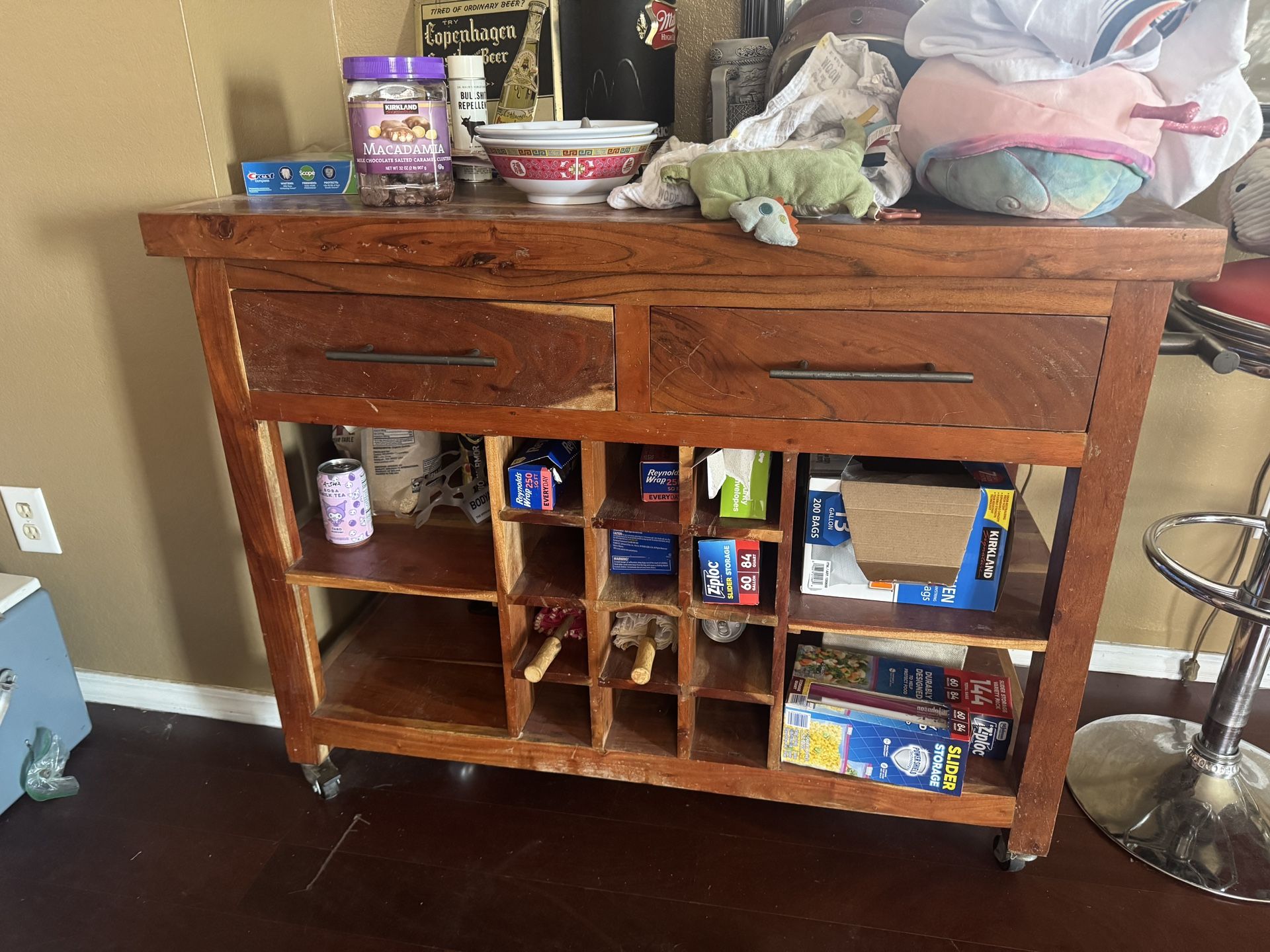 Solid Wood Buffet/wine Rack