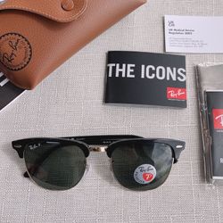 brand New Rayban Club Master Black Gold Eyeglasses Glasses Sunglasses