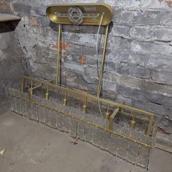 Chandelier - Brass & Glass 