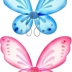 Butterfly Fairy Wings Butterfly Wing Dress Up Birthday Party Favors Costume Accessory Halloween Angel Wing for Kids
