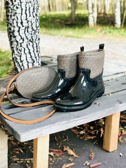 MK Rain Boots And Purse Combo