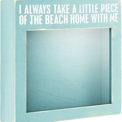 Seashell Wooden Glass Display Holder - Coastal Decor. Very versatile