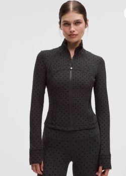 Black polka dot define jacket