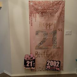 21st Bday Banner and Yard Signs