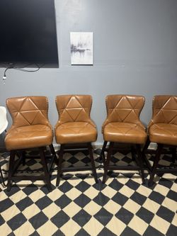 Set Of 4, 26”H. Counter Height Stools 