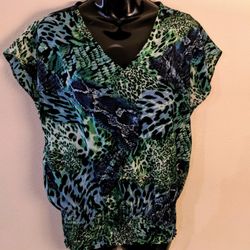Sofia Vergara Jungle Combo Blouse